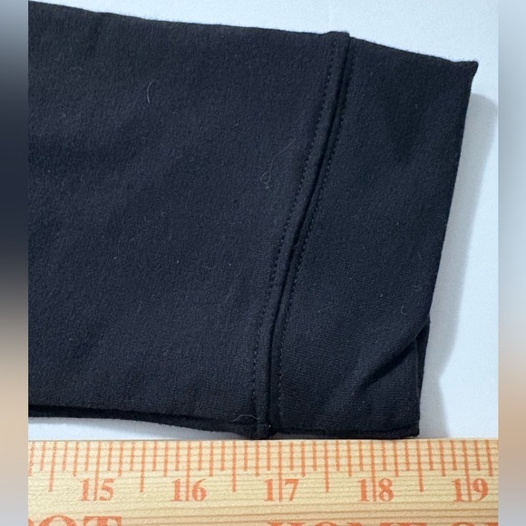 Lisa Bayne Chic Black Long Sleeve Dress with Pockets and Asymmetric Design. - Picture 11 of 14